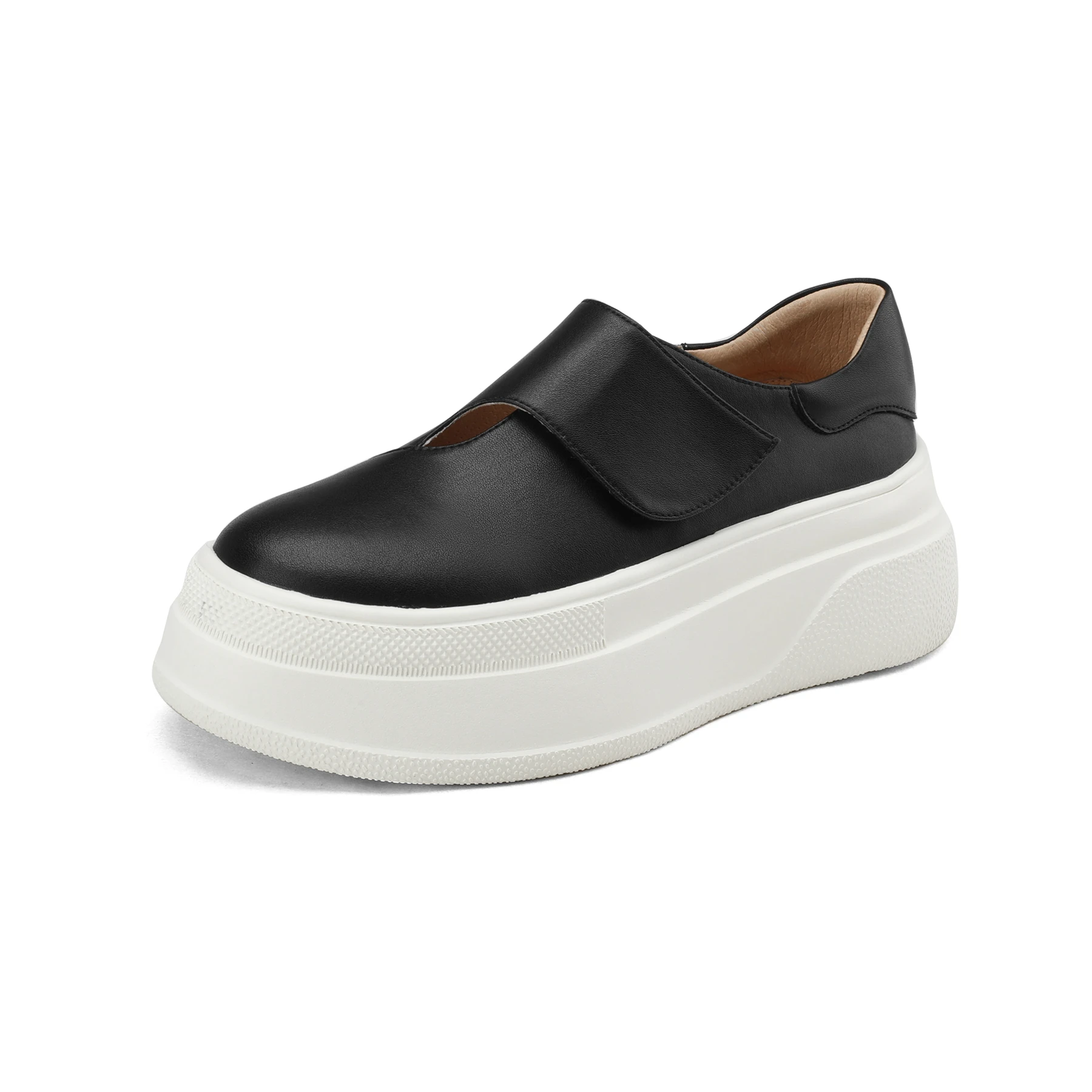 Lanxuryee модная коровья кожа высокий каблук круглый носок Весенняя женская