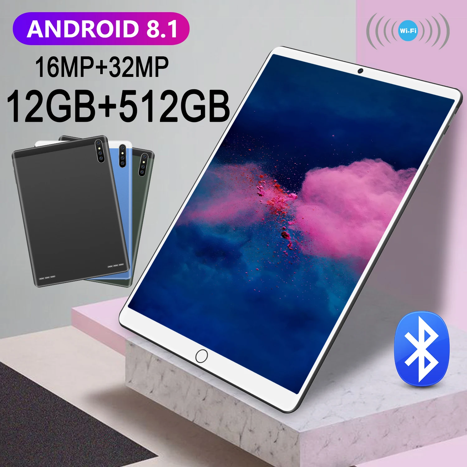 

Global Version Notebook Dual SIM Tablet Android Laptop Pad Air Google Play 5G 12GB 512GB 4G LTE 8600mAh WPS Office Computer