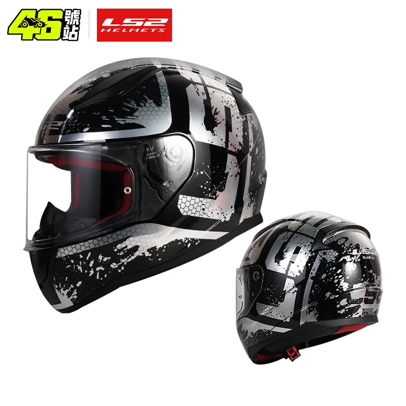 

LS2 Rapid Full Face Motorcycle Helmet Motobike Casque Moto Casco Street Racing Helmets ECE Certification FF353