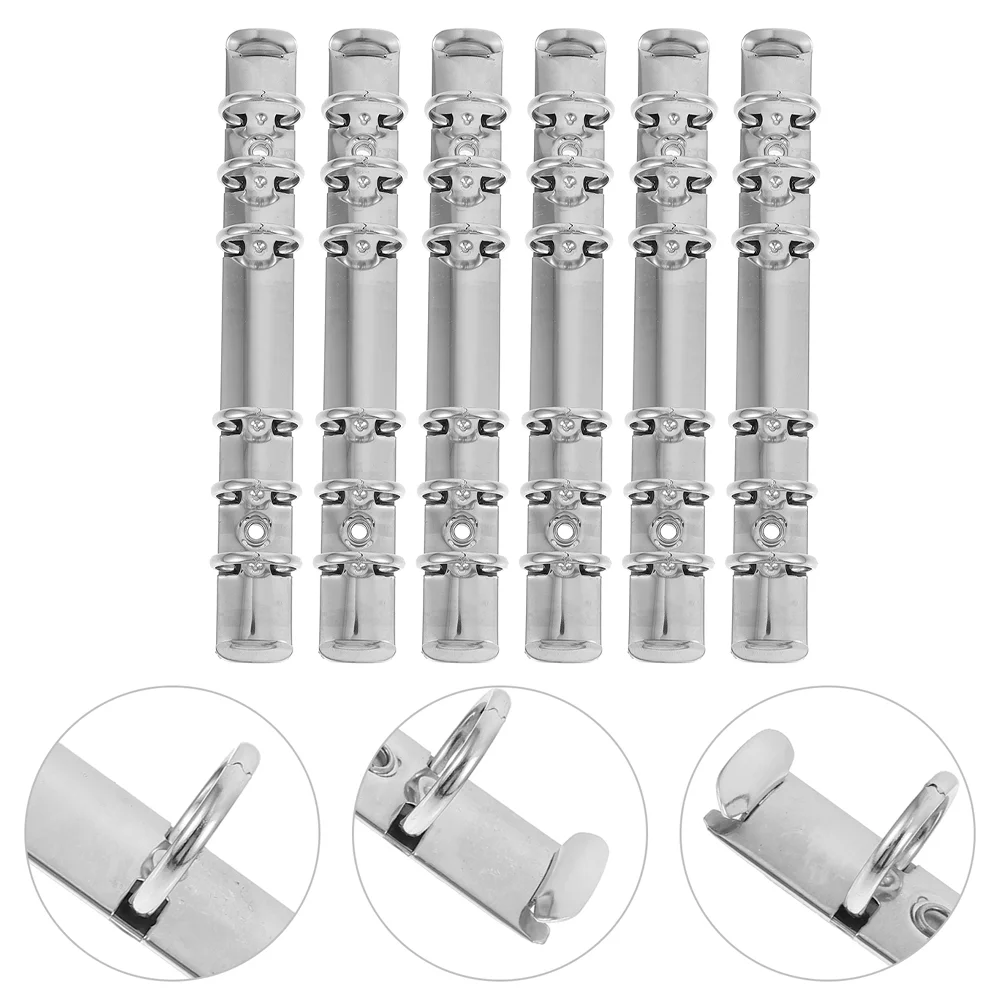 

Set Convenient Binder Circle Six-holes Rings File Accessory Decorative Book Clips