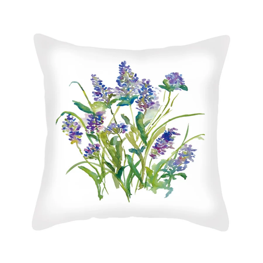 

Square Decorative Pillowcase Simple Nordic Simple Decorative Pillows for Bed Flowers Cushion Covers 45x45cm 2023 New Style E1731