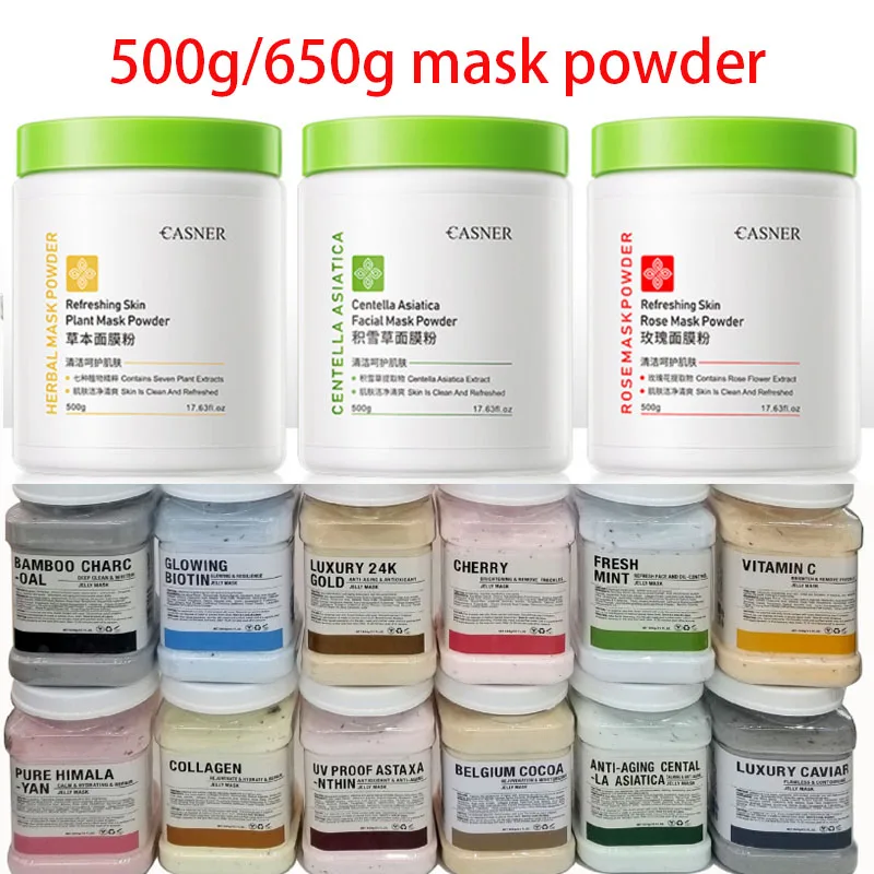 

500g/650g New Plant Jelly Mask Powder DIY Hydrojelly Masks Peel Off Facial Skin Care Product for Moisturizing Face Mud Mask