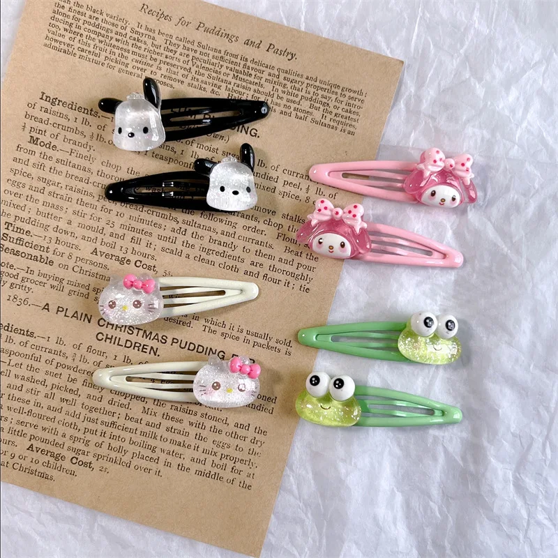 

2 шт./комплект, заколки для волос Sanrio Kuromi My Melody Cinnamoroll BB