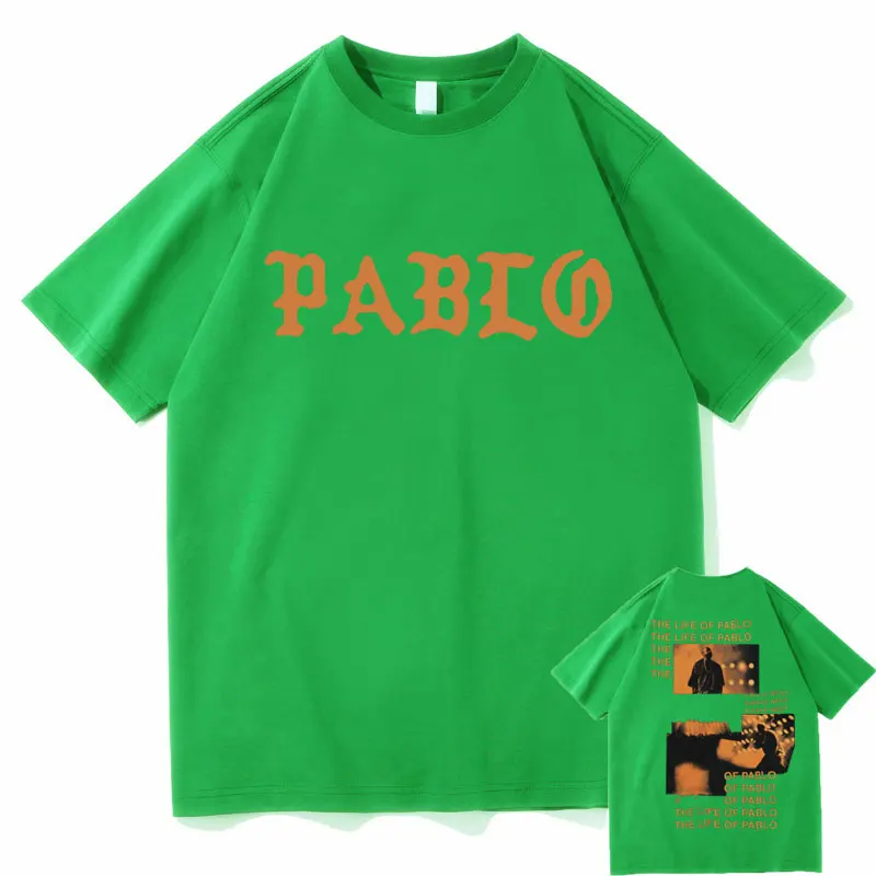 Футболка Kanye с музыкальным принтом West THE LIFE OF Пабло брендовая уличная одежда для