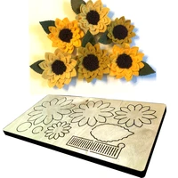 wooden die cutting sunflower knife die yy1130 is compatible with most manual die cutting