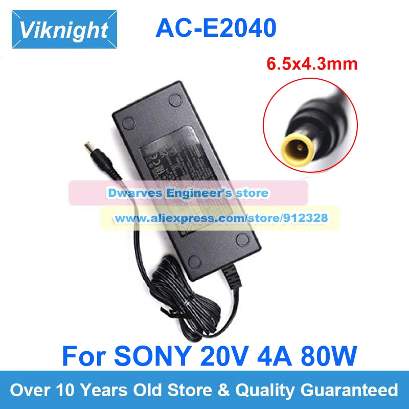 

Genuine 20V 4A 80W AC Adapter AC-E2040 Laptop Charger For SONY SRS-XG500 WIRELESS SPEAKER Power Supply 6.5x4.3mm