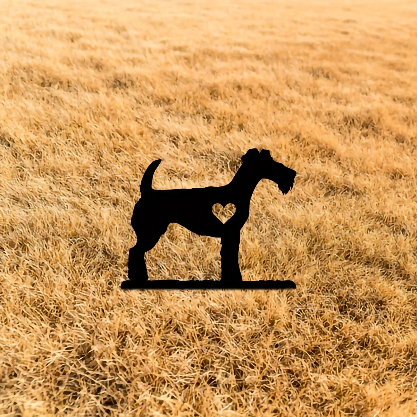 Железная железная стойка для сада Schnauzer, большой металлический ...