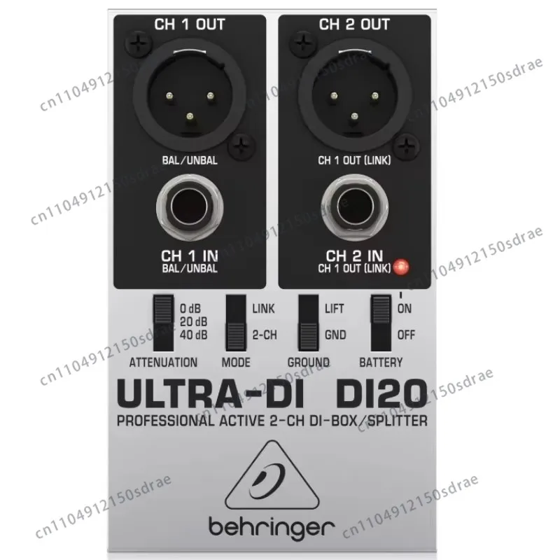 Фото Многофункциональный блок прямого подключения/сплиттер Behringer Ultra-DI DI20 с дополнительным режимом Split для использования на сцене и в студии №1