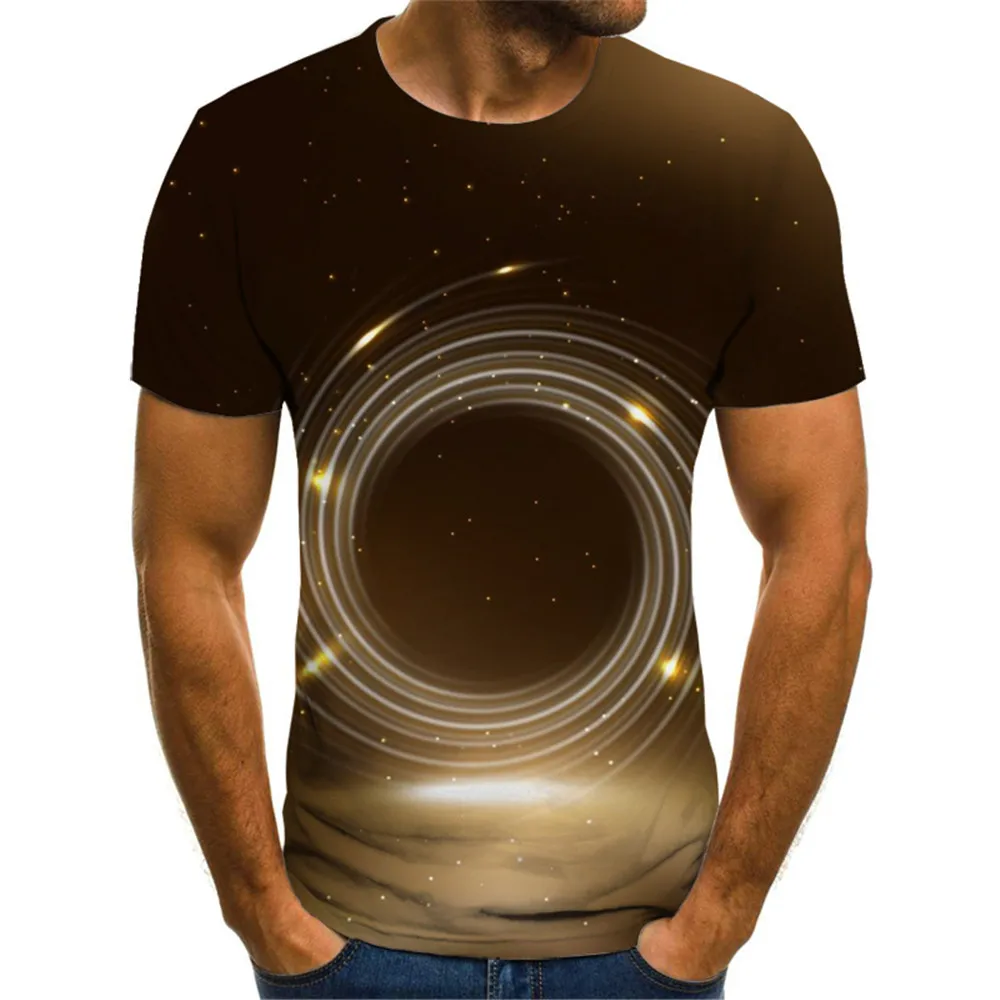 

Rotation Tshirts for Men Clothing Three-dimensional Pattern Clothes Men T Shirt Oversize Twist Short Sleeve T-shirts Man Summer