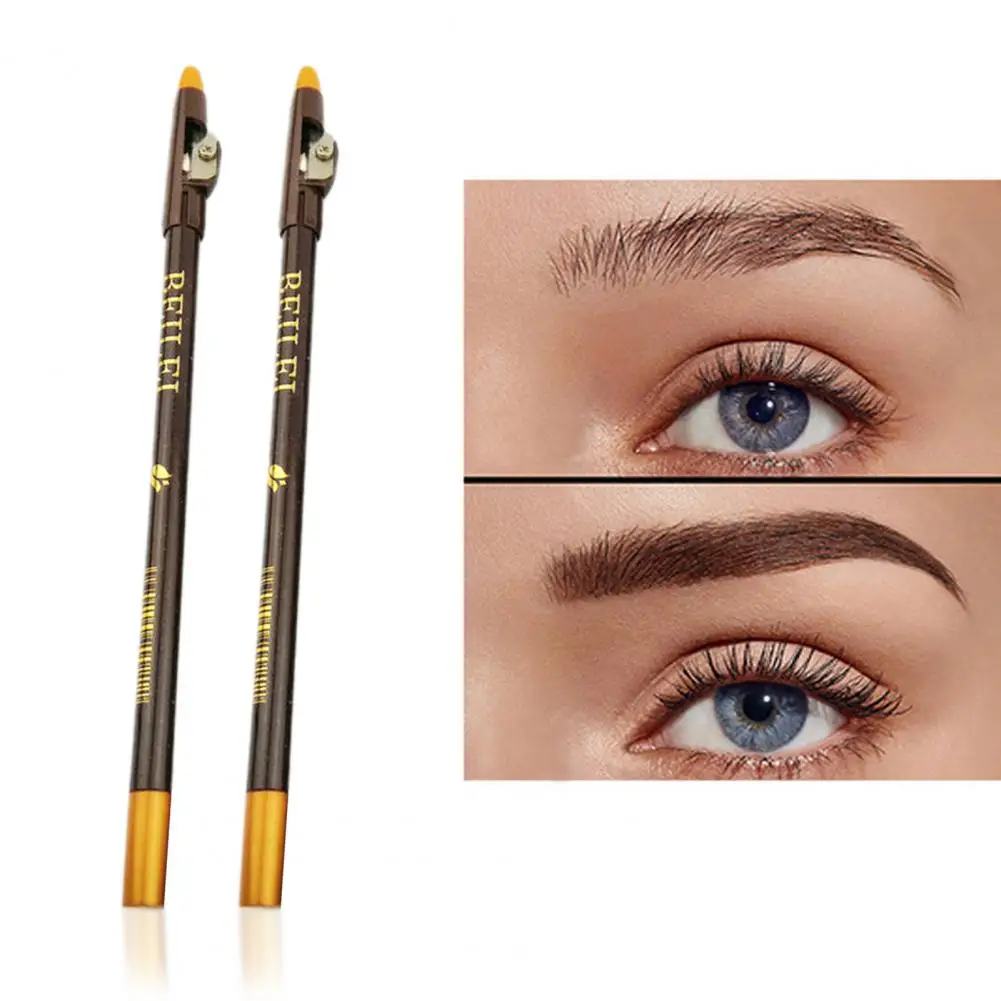 

with Knife Functional Black Color Eyebrow Tattoo Pen Exquisite Brow Pencil Non-irritating for Home
