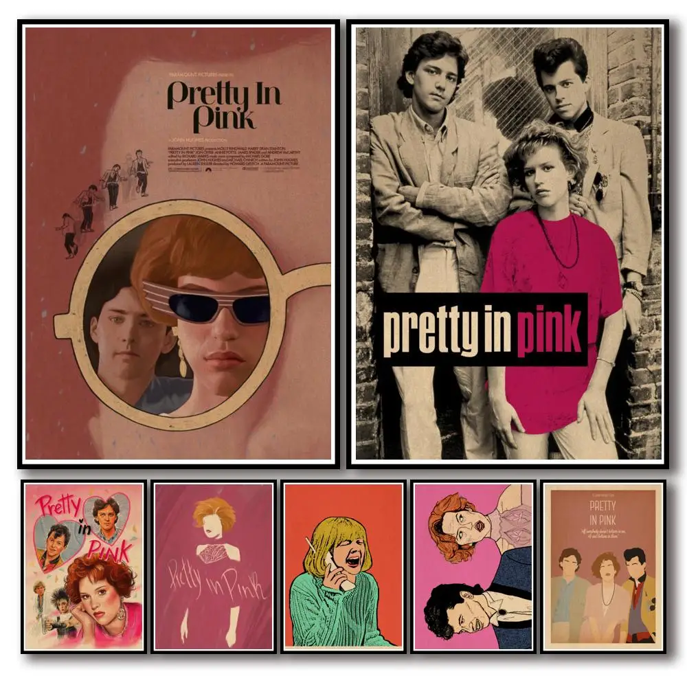 12 Designs Molly Ringwald Movie Pretty In Pink Kraftpaper Poster Alternative Artwork Decal Fancy Wall Sticker