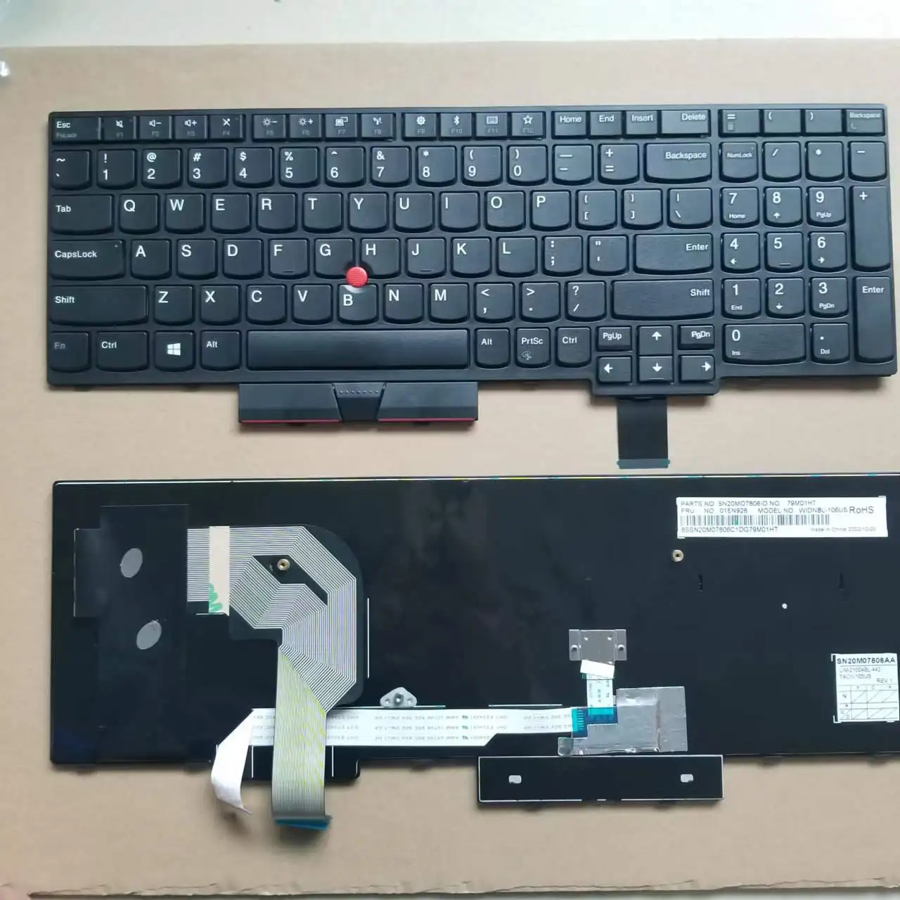 Новая английская клавиатура США для Lenovo Thinkpad T570 T580 P51S P52S без подсветки