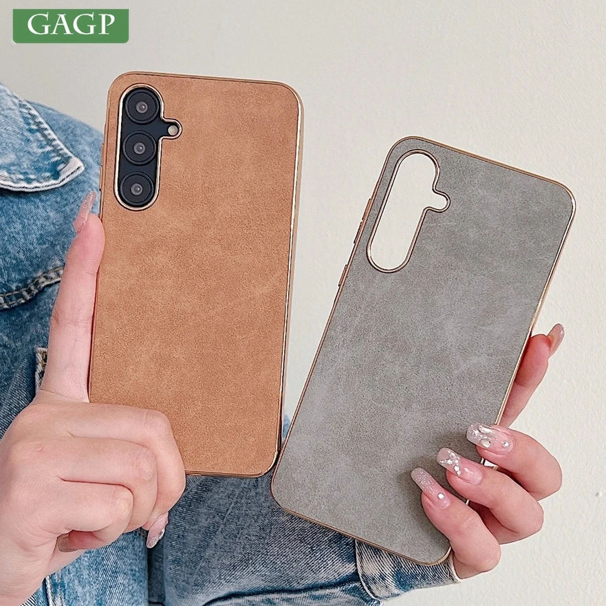 Роскошный чехол из овечьей кожи с гальваническим покрытием для телефона Samsung Galaxy