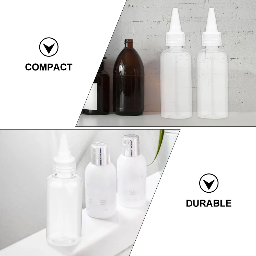 

Bottle Hair Squeeze Bottles Applicator Dye Oil Pointed Dispenser Color Glue Mouth Liquid Hairdressing Container Empty Tip