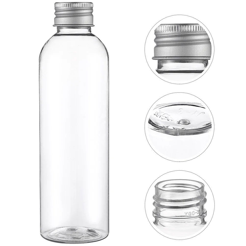 

8 Pcs Transparent Beverage Bottle Container Lid Smoothie Drinking Jar Juice Beverage Bottles Empty Coffee Holder Juicing Bottles