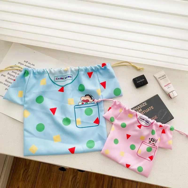 

Kawaii Pajamas Crayon Shin-Chan Drawstring Bag Handbags Woman Jewelry Lipstick Cosmetic Tote Rope Bags Storage Pouch String Bag