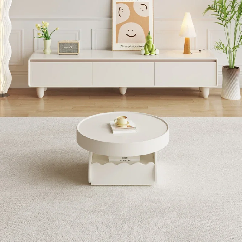 Шкаф для телевизора и чайный столик в кремовом стиле напольный шкаф гостиной