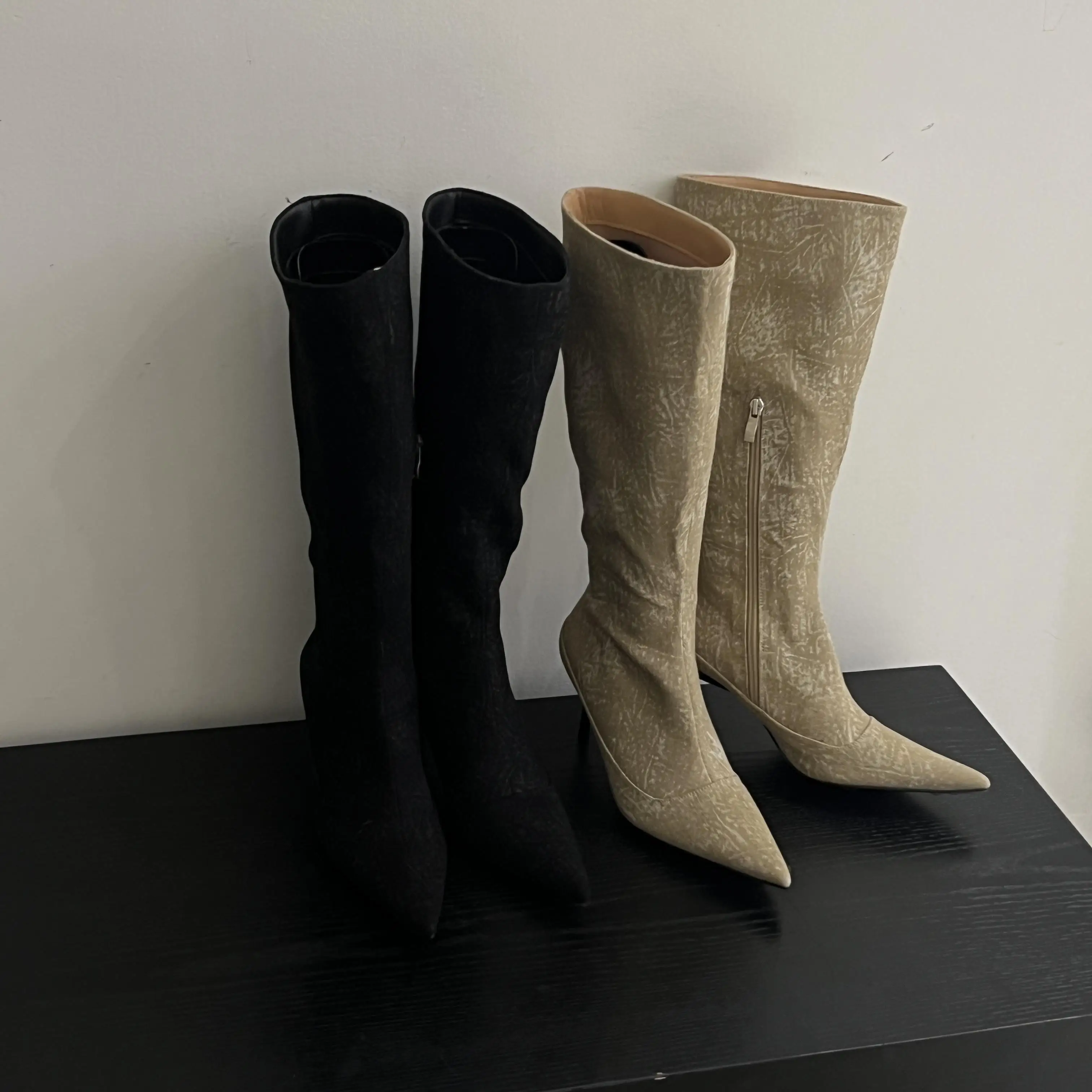 Женские резиновые сапоги на молнии пикантные сексуальные женские туфли высоком