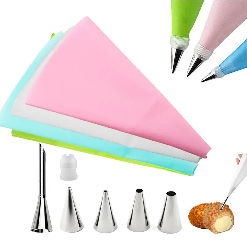 

Stainless Steel Piping Nozzle Full Set Of Piping Tool Cake Scraper Baking Mold Cookies Pastry Bakery Dessert Accessories