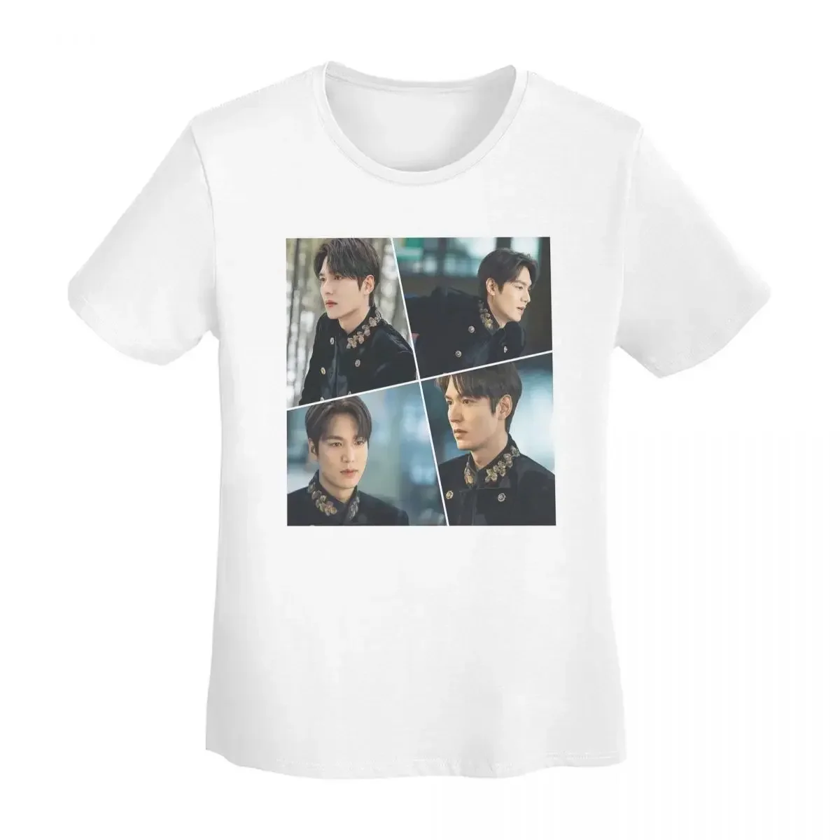 Фото Футболка Lee Min Ho The King Handsome Collage, женская футболка с короткими рукавами, уличная одежда с круглым вырезом, хлопковые летние футболки, уличная одежда №5
