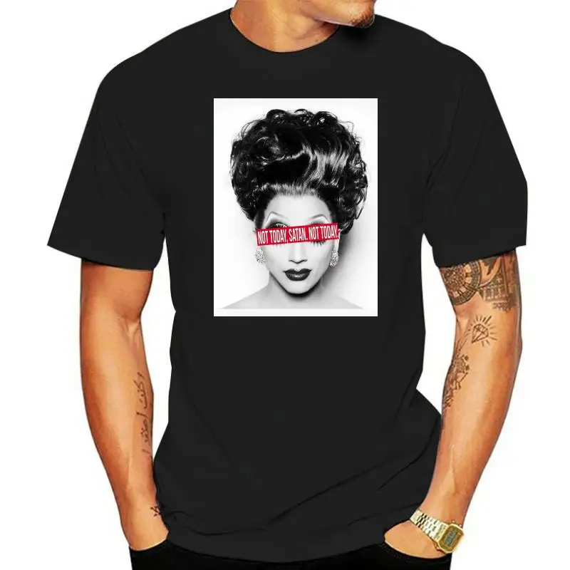 Футболки 100% футболки Normal s Crew Neck Мужская мода Красота RuPaul Not Today Сатана RuPaul's Drag Race