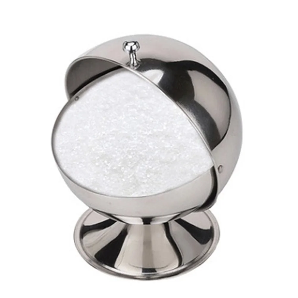 

Sugar Bowl Jar Container Salt Condiment Seasoningrollcandy Cellar Holder Stainless Steel Spices Storage Dispenser Dish Coffee