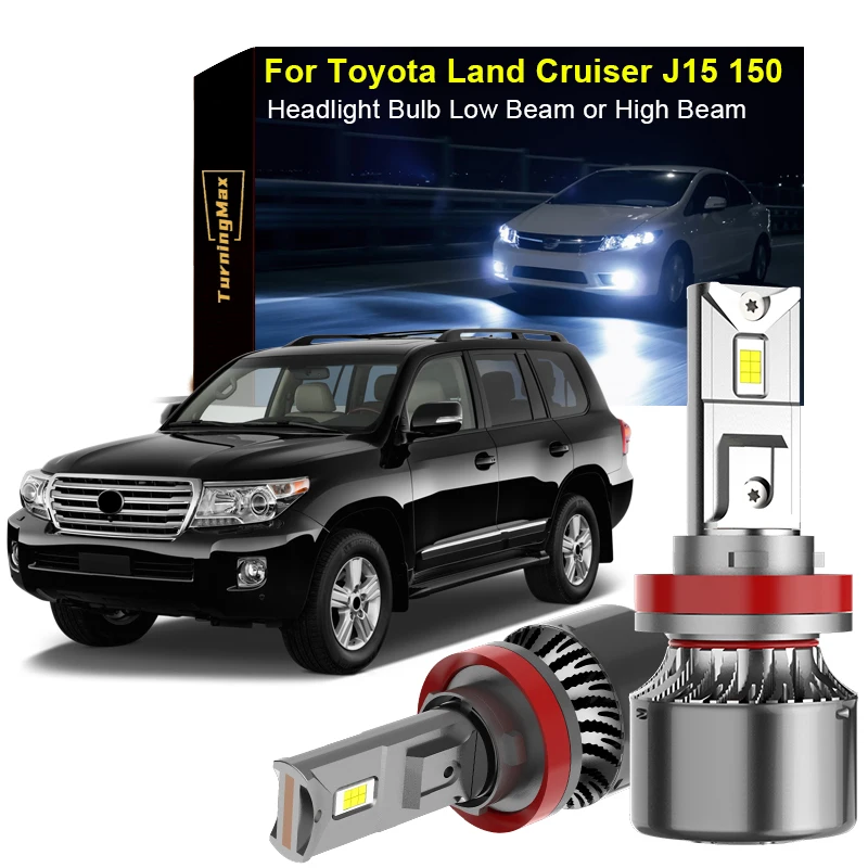

For Toyota Land Cruiser Prado J150 2010-2022 Led Headlight Bulbs High Low Beam White Super Bright Car Headlamp Light Accessories