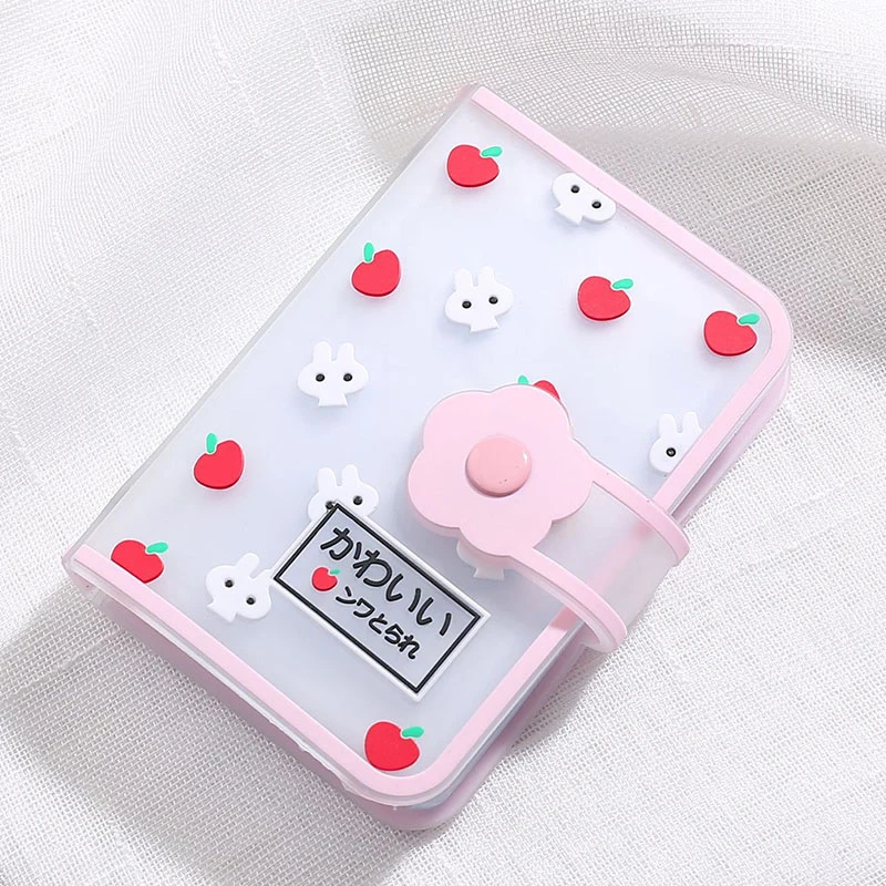 

26 Card Slots Card Holder Photocard ID Holder Cartoon Fruit Animal Print Credit Card Bag Name Card Book Cute Portable Album