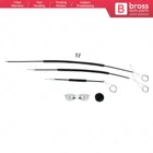 Комплект для ремонта стеклоподъемника Bross BWR586, передняя левая дверь для Renault Megane 2 Coupe 2002-2009, Сделано в Турции