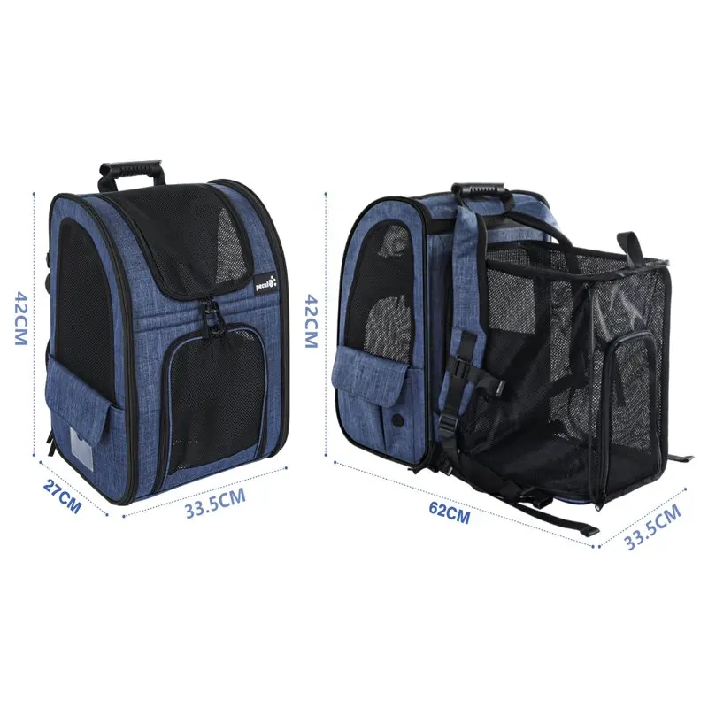 Cat Backpack, Expandable Breathable Pet Carrier Bag, Dog Backpack