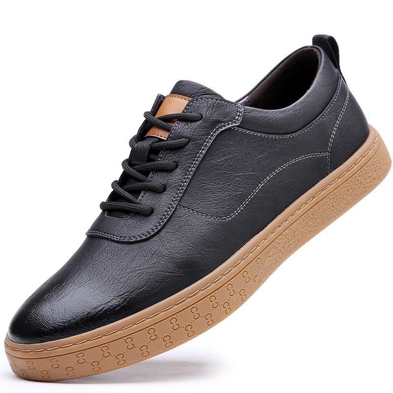 

New Men's Luxury Casual Genuine Leather Shoes Men Business Casual Sneakers Breathable High Quality Footwear Waterproof Shoes