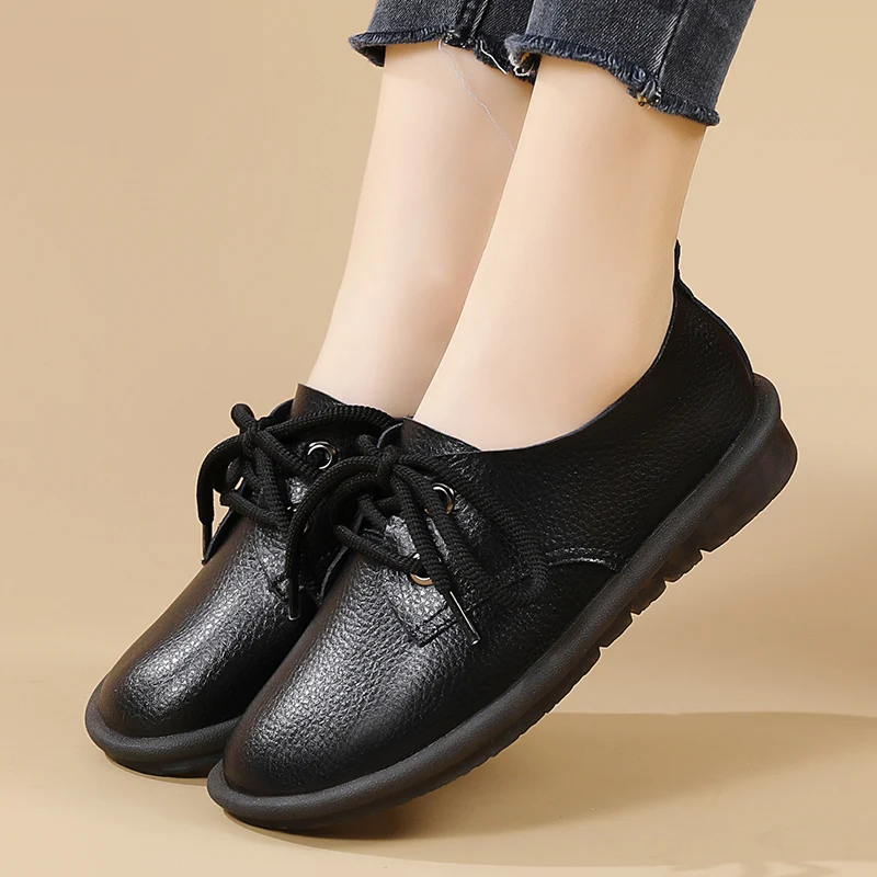 

Women Casual Shoes 2023 Large Size Loafers Casual All Match Small Leather Shoes