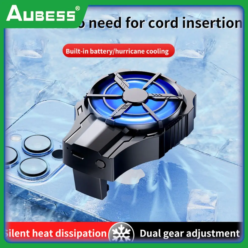 

68-89mm Silent Universal Phone Cooling Fan Firm High Power Semiconductor Two-gear Adjustment Cell Phone Cooler Silicone Rapid