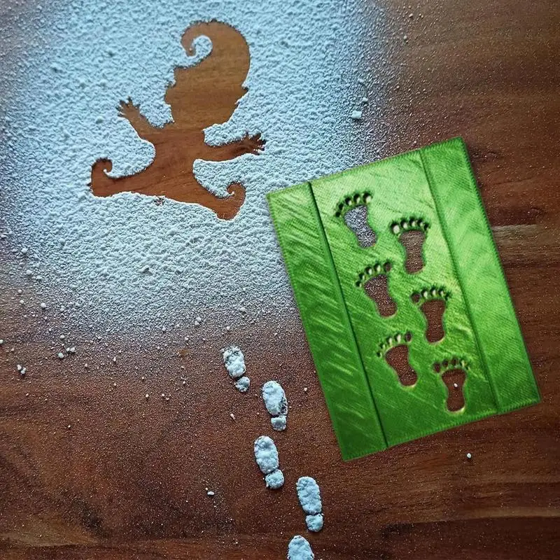 Новый трафарет гнома следы Рождественский карлик эльф подвеска для лазерной