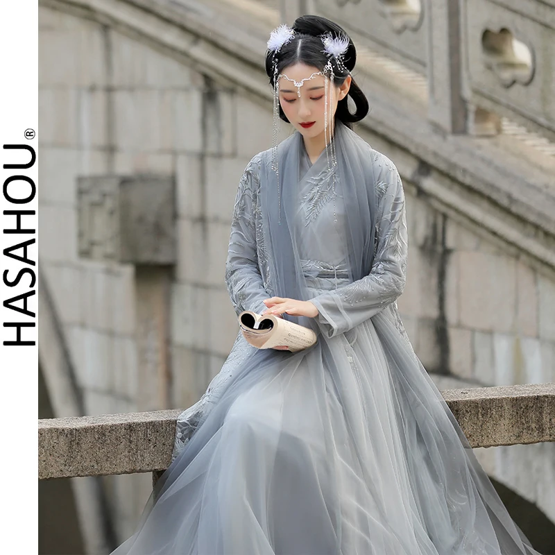 

Новинка, традиционное китайское платье Hanfu для женщин, прекрасные кимоно для женщин в стиле династии Тан, Hanbok, косплей, ретро, сказочная прин...