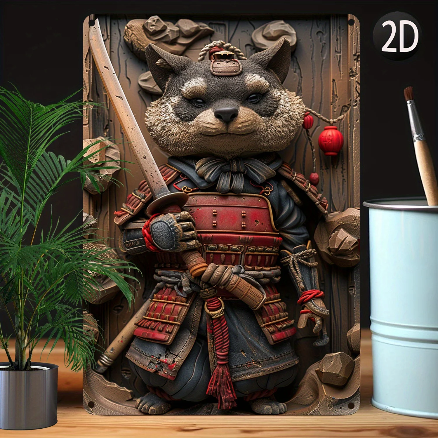 Винтажная японская алюминиевая вывеска Тауки — 8X12 дюймов идеально подходит для