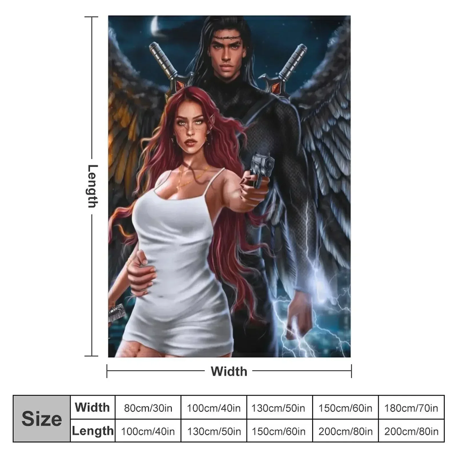 Bryce Quinlan Hunt Athalar и Lehabah из Crescent City Декоративные одеяла Тонкие для диванов Волосые