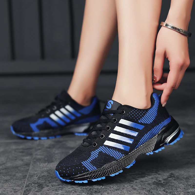 Fashion Lightweight Mens Running Shoes Couple Outdoor Mesh Sports Shoes Man Gym Training Sneakers Breathable Jogging Shoes Men