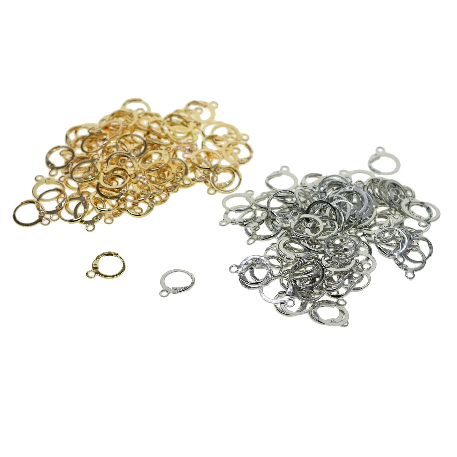 

200Pcs Iron Lever Back Round Earring Hooks Girls Ear Wire with Charms