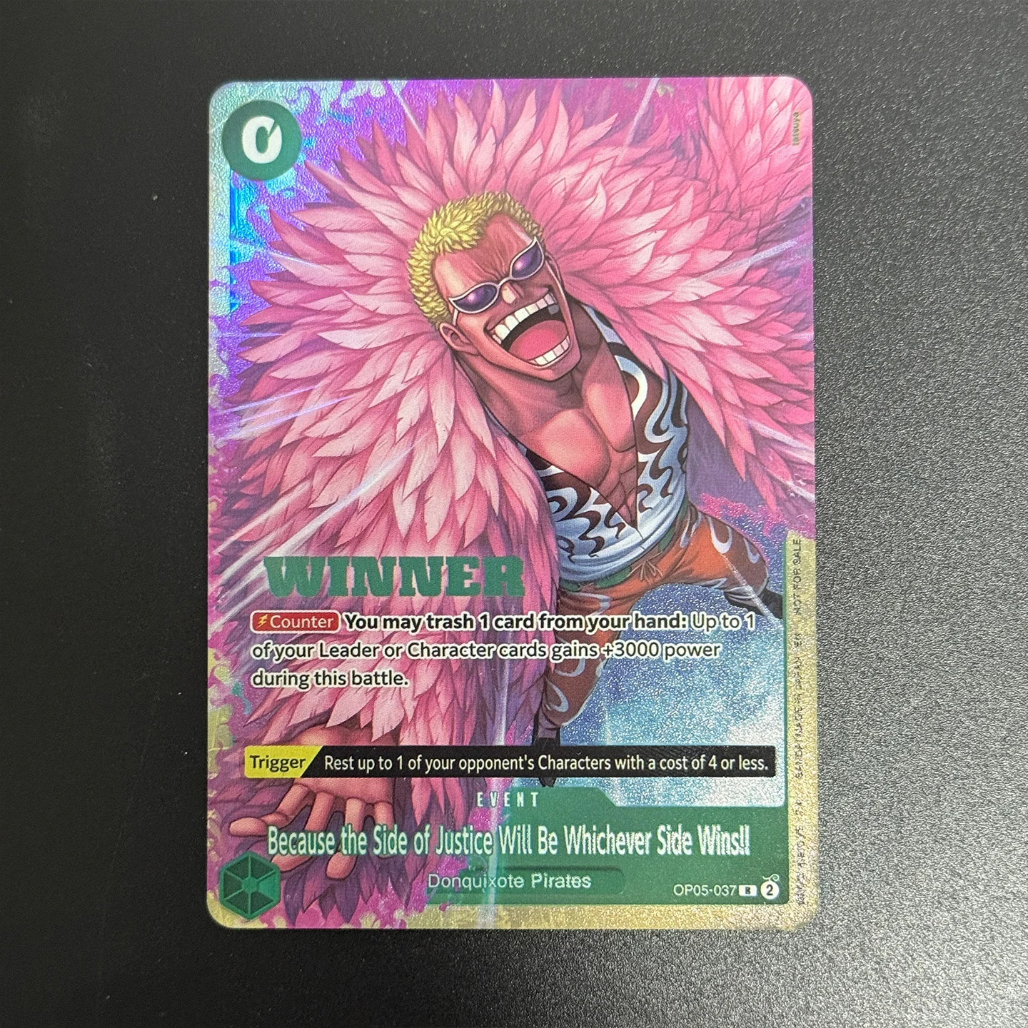 Фото One Piece TCG OPCG EN Потому что сторона справедливости будет той стороной, которая победит! Набор R Winner Pack 2025 Vol.4: Фольгированная карта-прокси №5