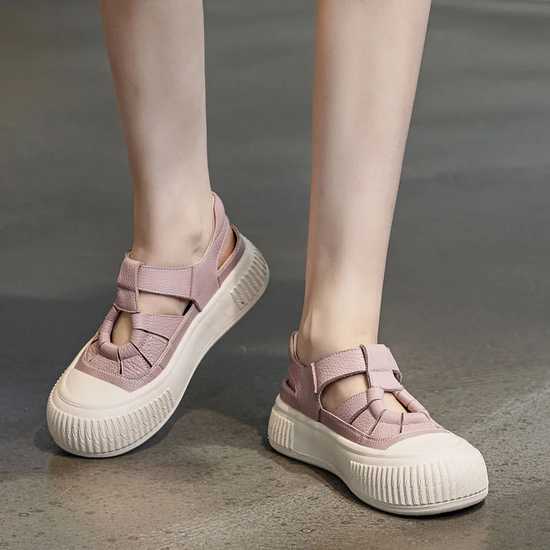 DRKANOL 2024 женские сандалии летние туфли с круглым носком ремешком сзади из