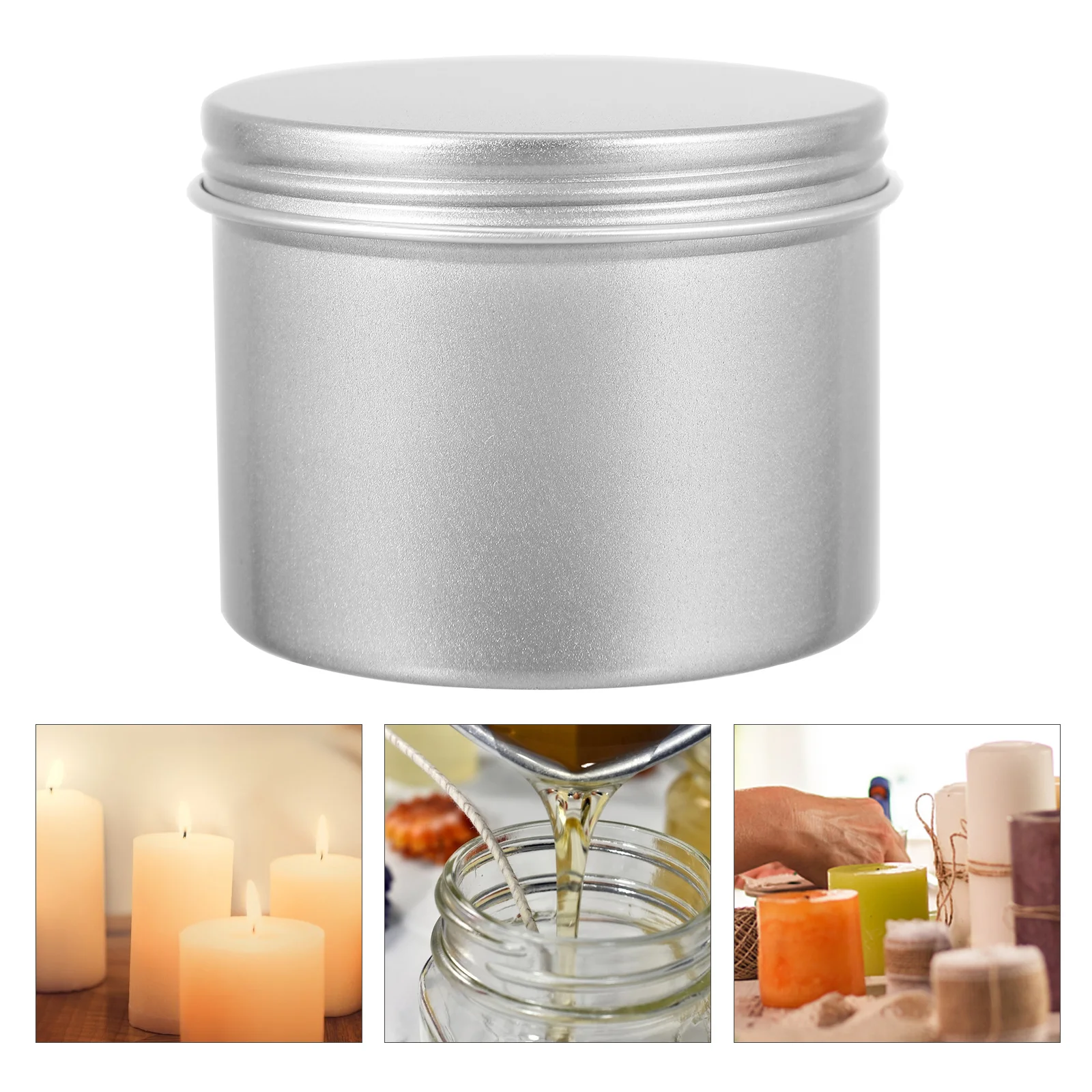 

Container Tins Tin Jar Metal Wax Storage Cookie Aluminum Beads Tea Box Soy Melt Sugar Round Can Empty Holder Makingjars Tinplate