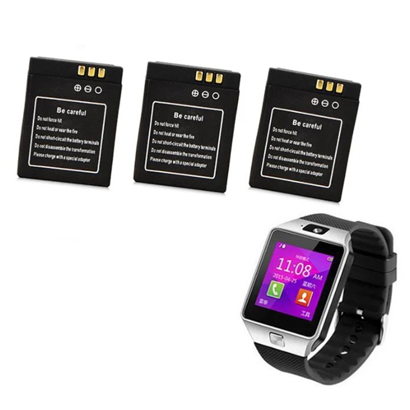 

3.7V 380mAh SmartWatch Battery Rechargeable Li-ion polymer Battery For DZ09 Backup Bateria For KSW-S6 RYX-NX9 A1 Smart Watch