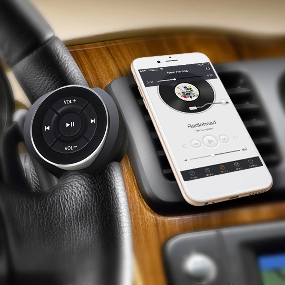 Автомобильный беспроводной Bluetooth пульт дистанционного управления  автомобильный комплект медиа-кнопка Мотоцикл Велосипед рулевое колесо  музыкальный контроллер для iOS/Android | AliExpress