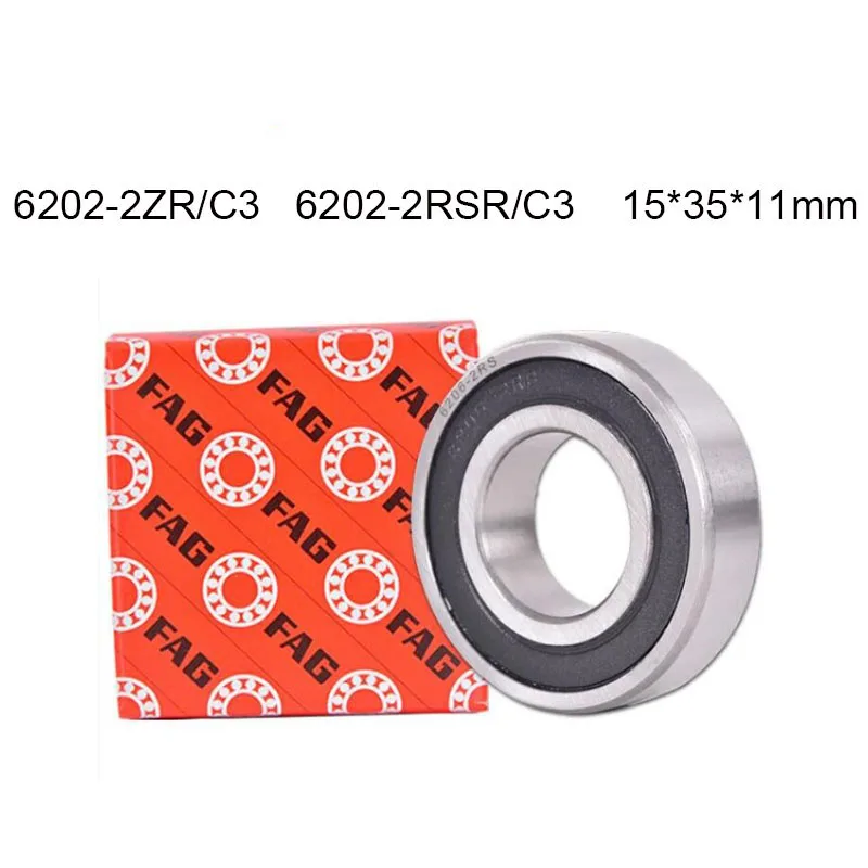 

Germany FAG Original 6202-2ZR/C3 6202-2RSR/C3 Bearing 5/10Pcs ABEC-9 15*35*11mm For Motorcycles Engine Crankshaft Ball Bearing