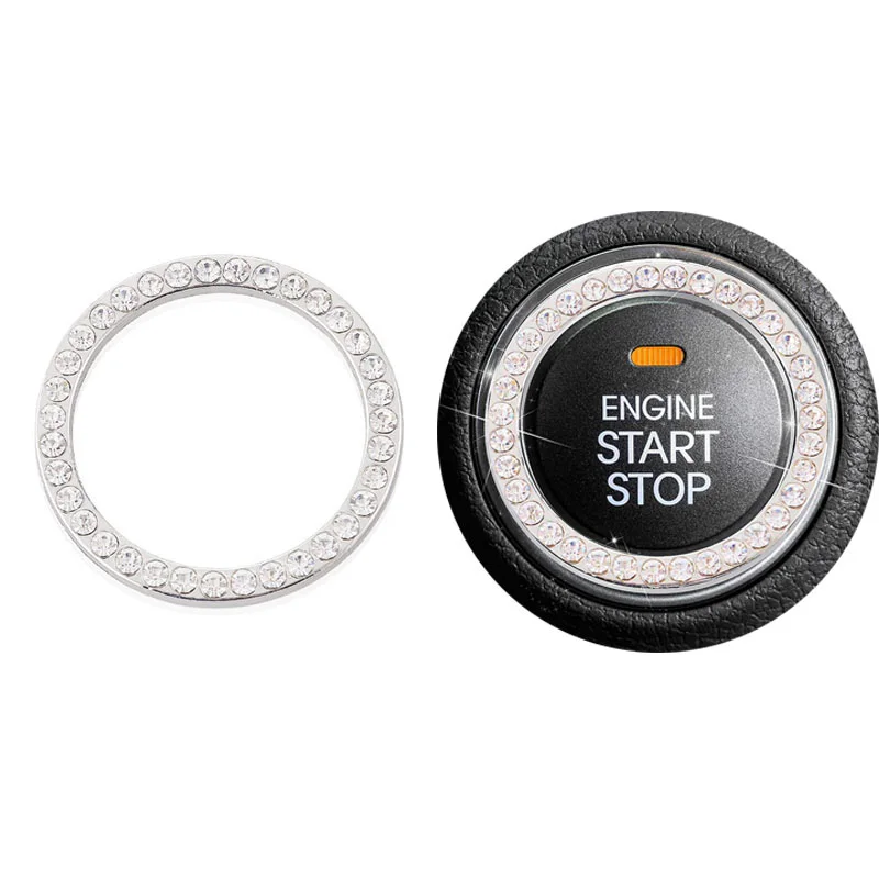 

Car One Button Star Sticker Metal Bling Material Automotive Interiol Decoration Accessories Multicolour Can Choose Beautifiul