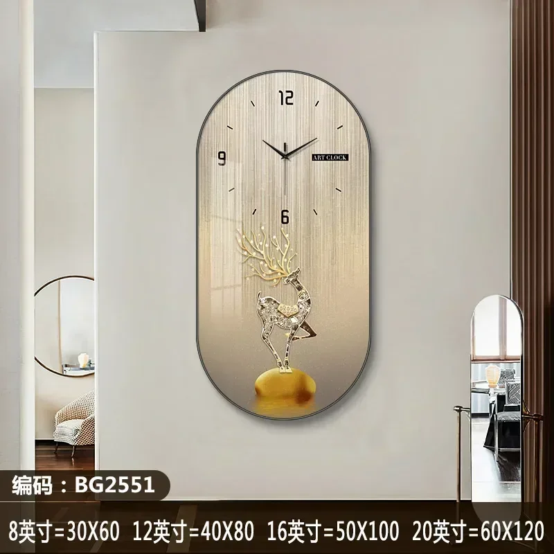 Современные роскошные настенные часы для гостиной бытовой модный ресторан