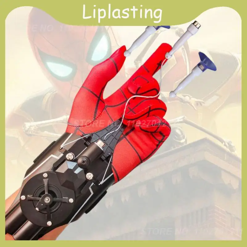 

Glove Soft Bullet Spider Silk Launcher Spinning Transmitter Kid Wrist Launcher Toy Fun Figures Cosplay Web Shooters