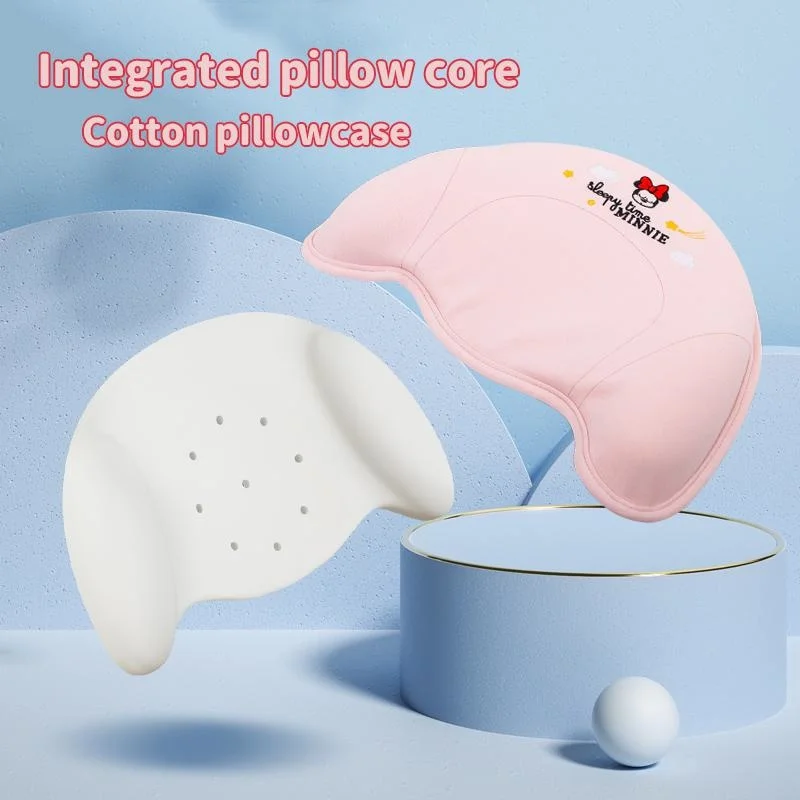 

Baby 4d Newborn Pillow Anti-flat Disney Breathable Smooth Neck Resilient Memory Cotton Pillow Children's Goods
