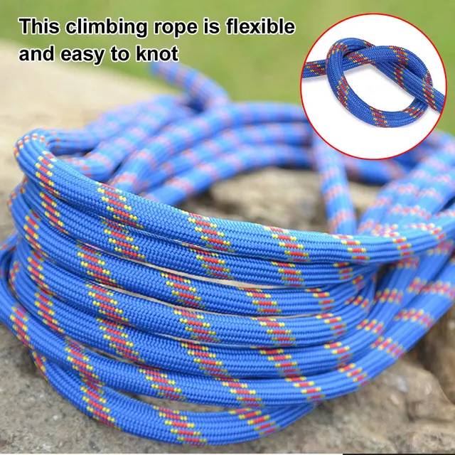10M/15M/20M/30M Climbing Rope Outdoor Rescue Rope Climbing Safety Rope Paracord Insurance Escape Rope Hiking Survival Tool 2